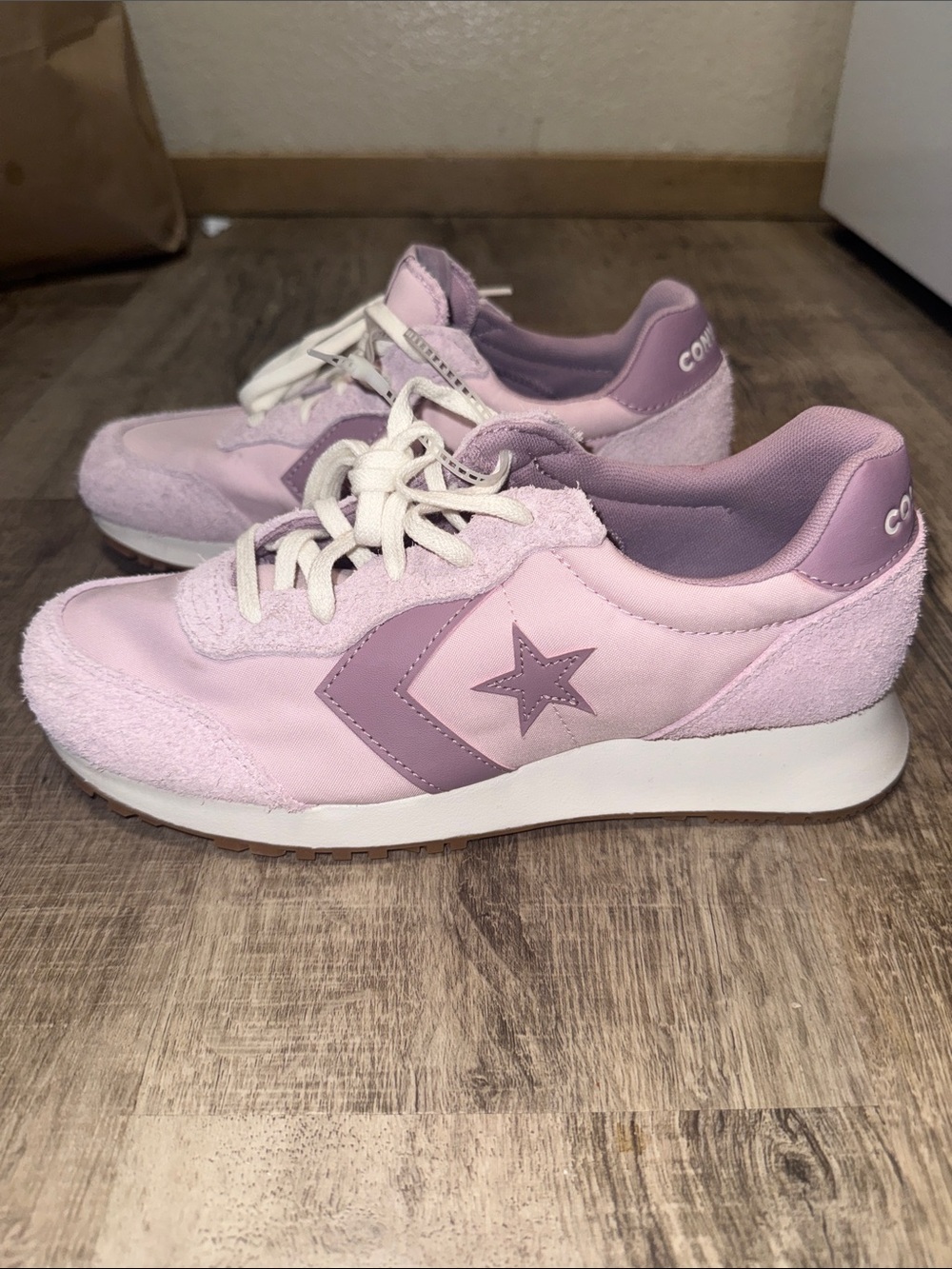 Converse Pink and Lavender Star Chevron Sneakers